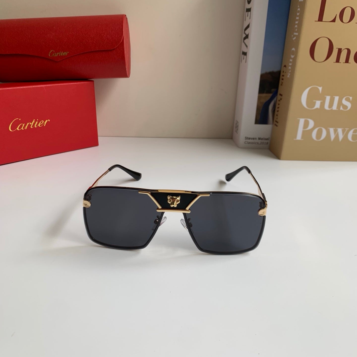 Cartier Square Silver Lens Sunglasses for Men & Women - 372207 - detail image 3