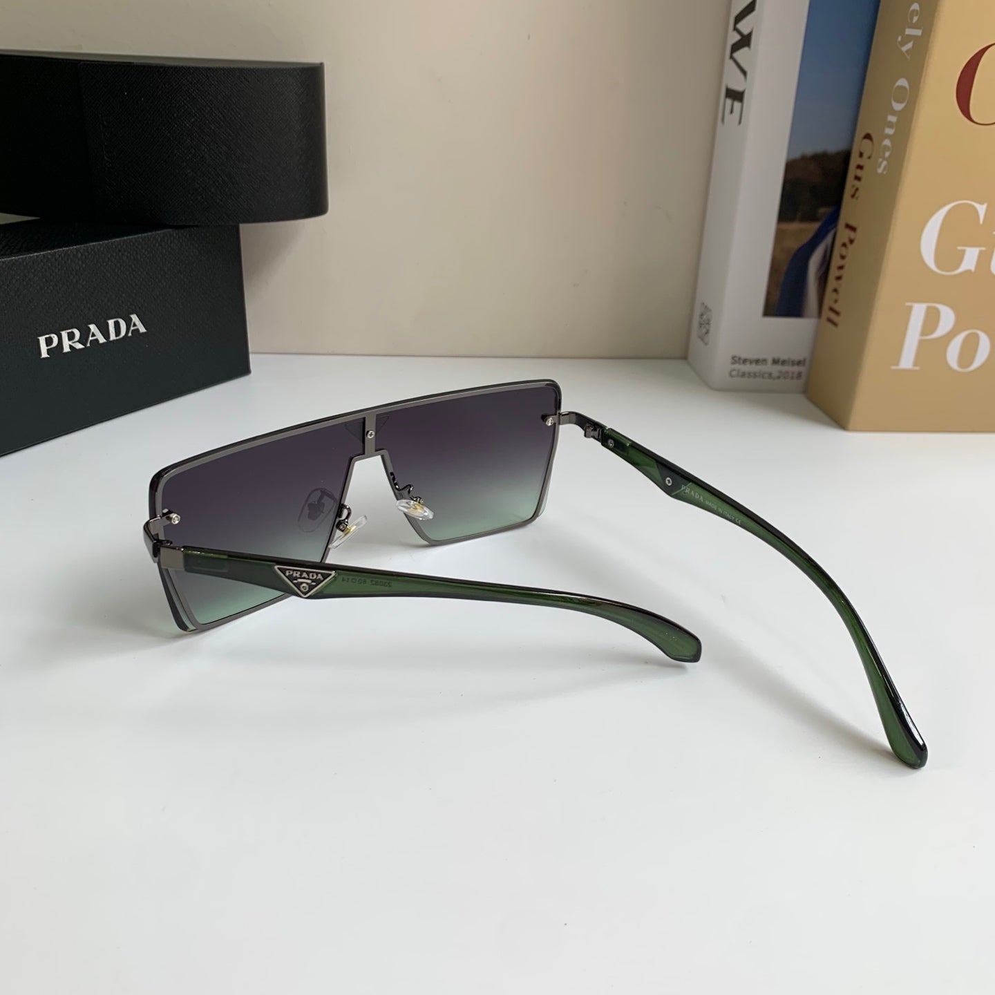 Prada Square Silver Lens Sunglasses for Men & Women - 465710 - detail image 8