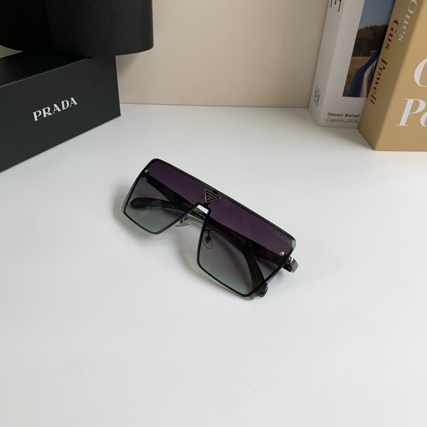 Prada Square Silver Lens Sunglasses for Men & Women - 465710 - detail image 4