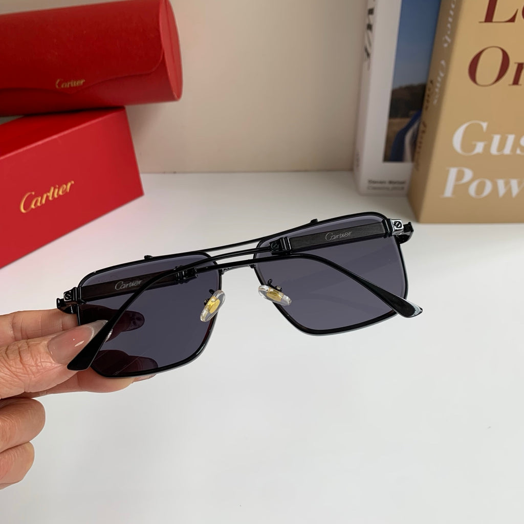 Cartier Metal Fashion Silver Lens Sunglasses for Men & Women - 382835 - detail image 6