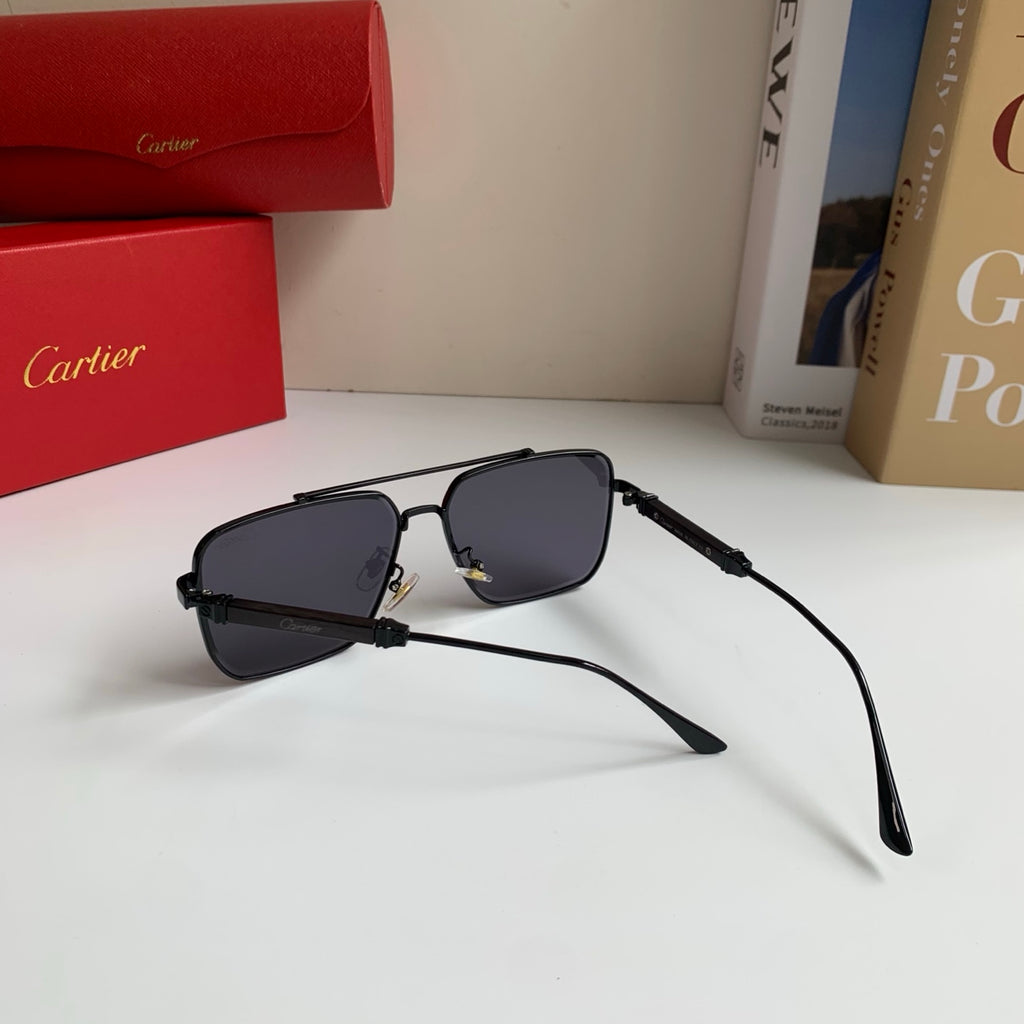 Cartier Metal Fashion Silver Lens Sunglasses for Men & Women - 132531 - detail image 7
