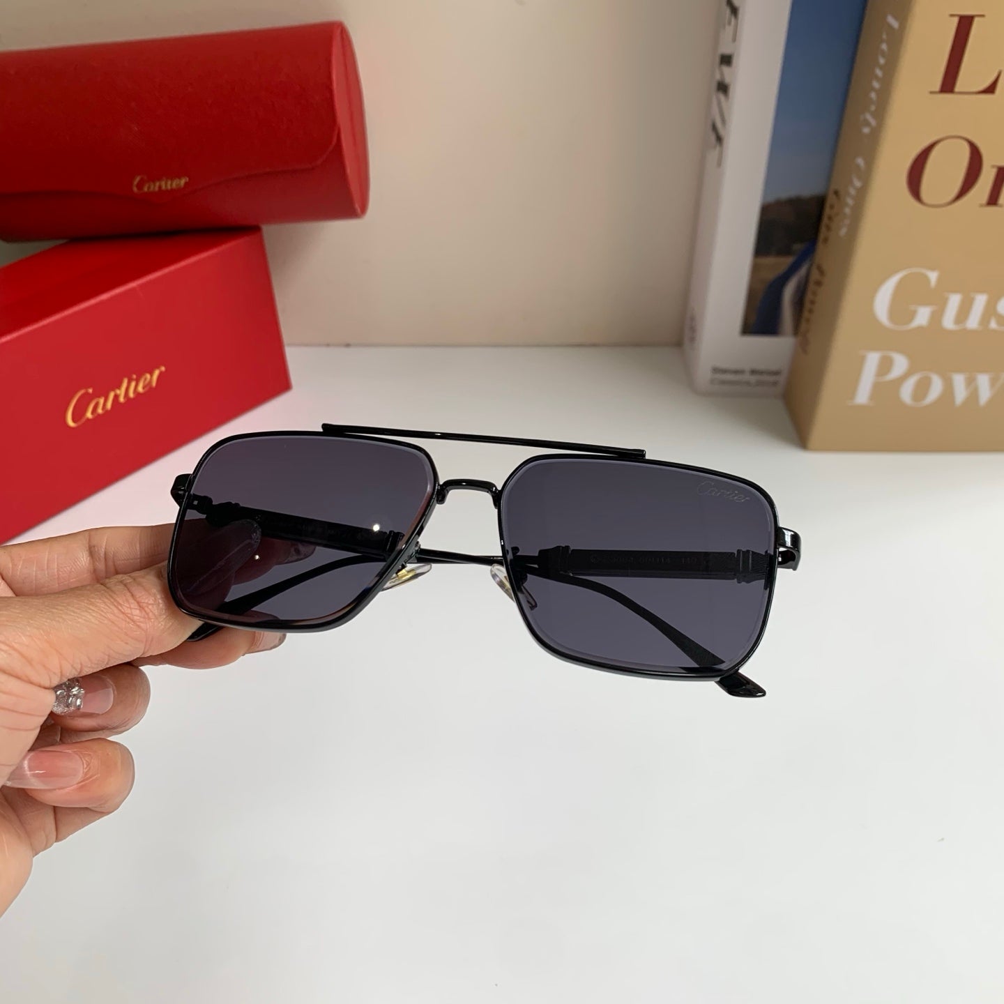 Cartier Metal Fashion Silver Lens Sunglasses for Men & Women - 465885 - detail image 3
