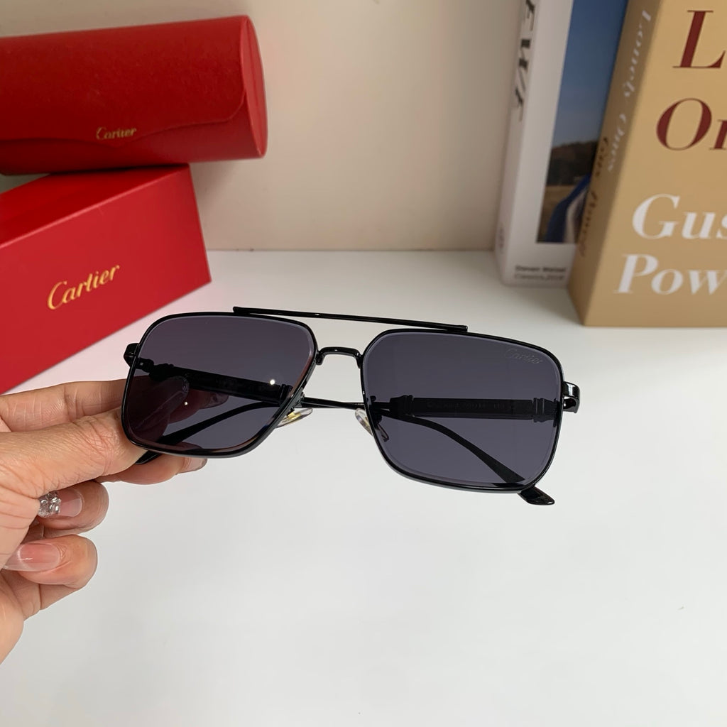 Cartier Metal Fashion Silver Lens Sunglasses for Men & Women - 132531 - detail image 3