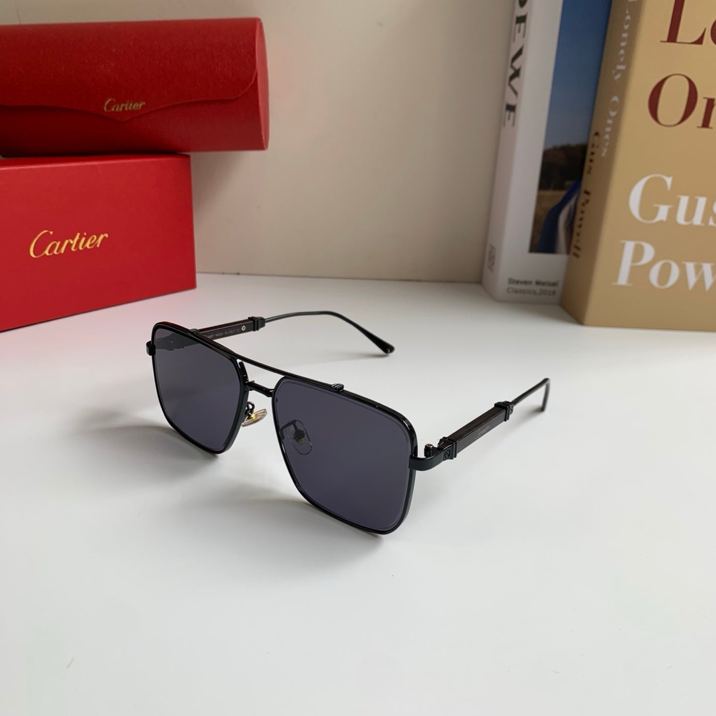 Cartier Metal Fashion Silver Lens Sunglasses for Men & Women - 382835 - detail image 2