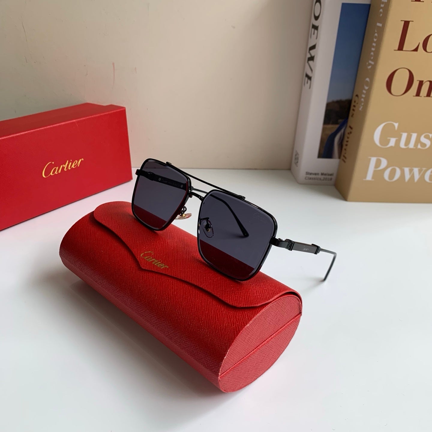 Cartier Metal Fashion Silver Lens Sunglasses for Men & Women - 132531 - detail image 4