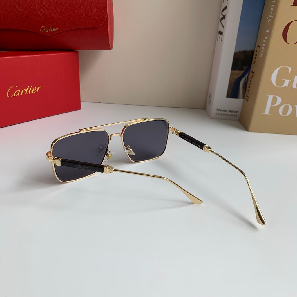 Cartier Metal Fashion Silver Lens Sunglasses for Men & Women - 382837 - detail image 8