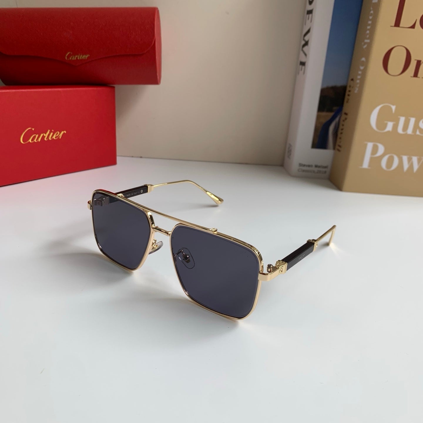 Cartier Metal Fashion Silver Lens Sunglasses for Men & Women - 465887 - detail image 2