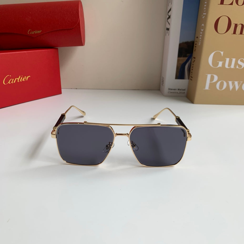 Cartier Metal Fashion Silver Lens Sunglasses for Men & Women - 382837 - detail image 4