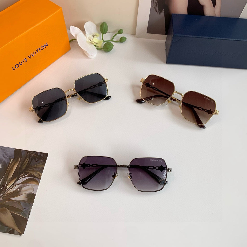 Louis Vuitton Metal Square Black Lens Sunglasses for Men & Women - 464769 - detail image 2