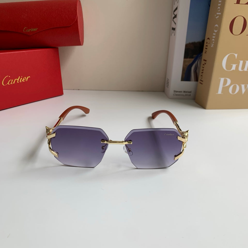 Cartier Metal Fashion Silver Lens Sunglasses for Men & Women - 132551 - detail image 3