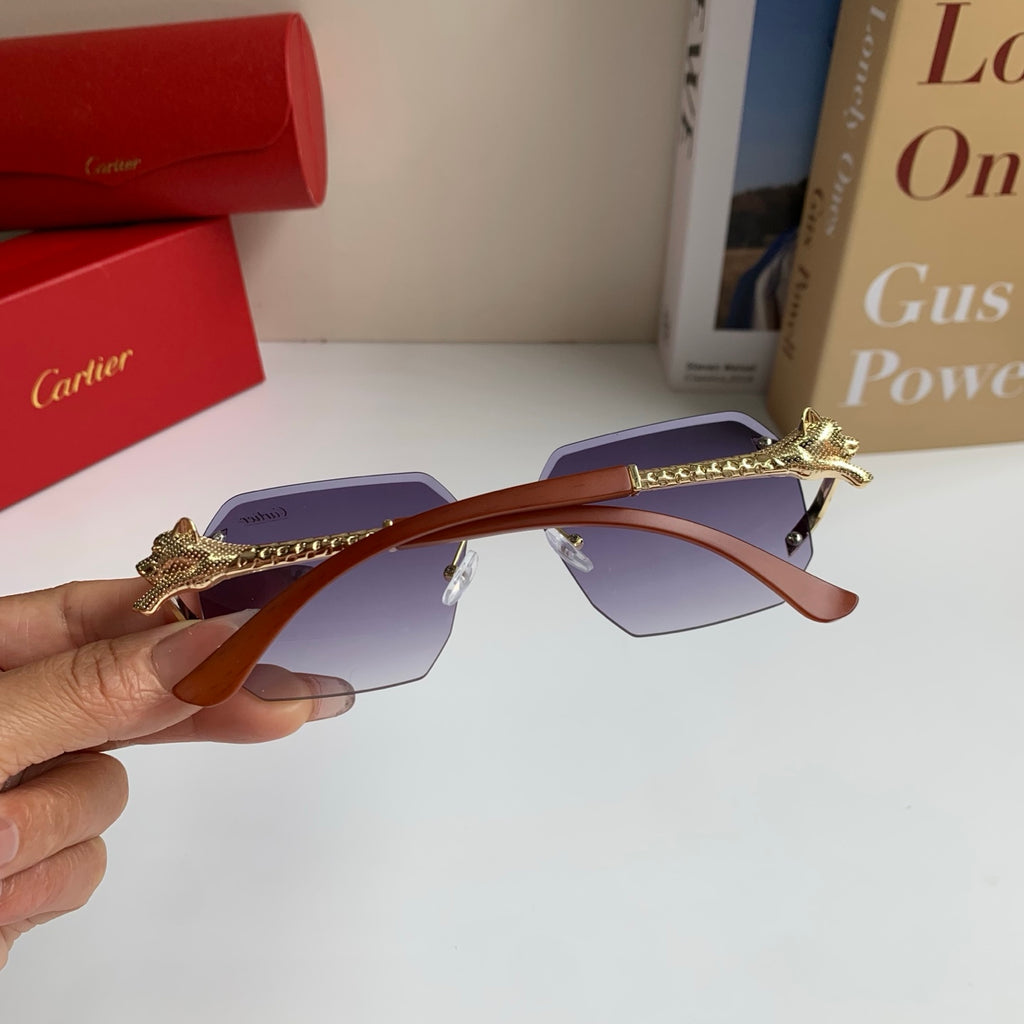 Cartier Metal Fashion Silver Lens Sunglasses for Men & Women - 132551 - detail image 9