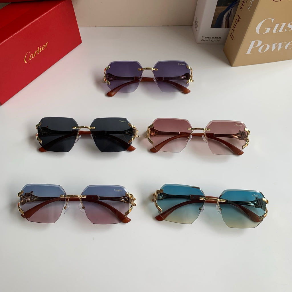 Cartier Metal Fashion Silver Lens Sunglasses for Men & Women - 132553 - detail image 10