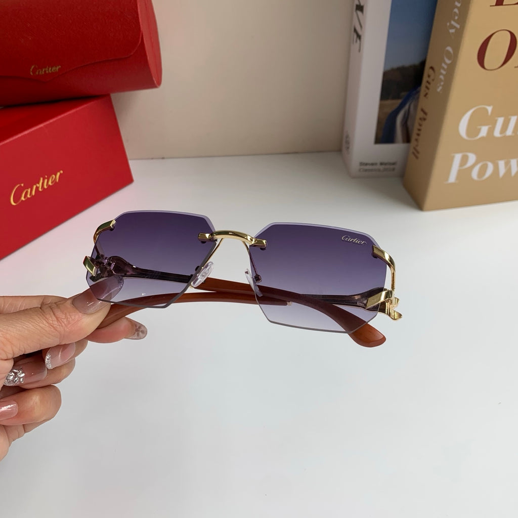 Cartier Metal Fashion Silver Lens Sunglasses for Men & Women - 465775 - detail image 4