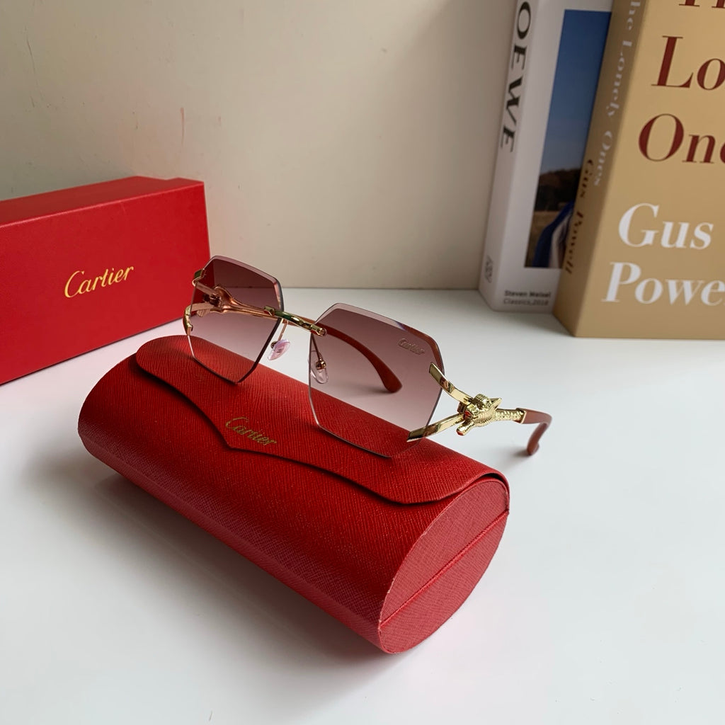 Cartier Metal Fashion Silver Lens Sunglasses for Men & Women - 465777 - detail image 4