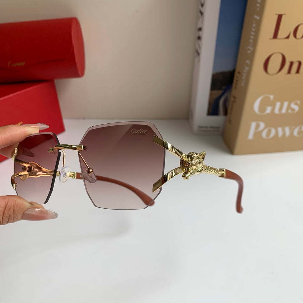 Cartier Metal Fashion Silver Lens Sunglasses for Men & Women - 132553 - detail image 7