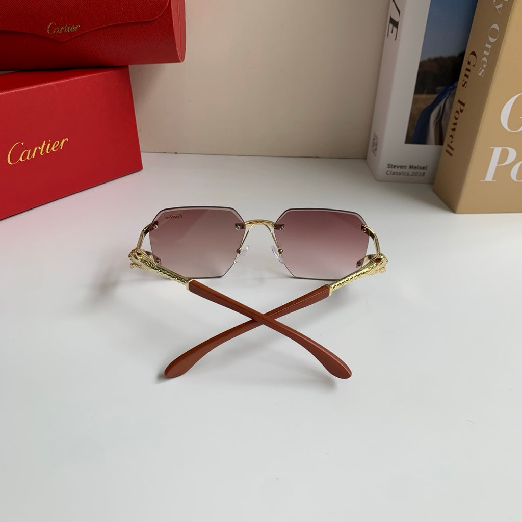 Cartier Metal Fashion Silver Lens Sunglasses for Men & Women - 132553 - detail image 6