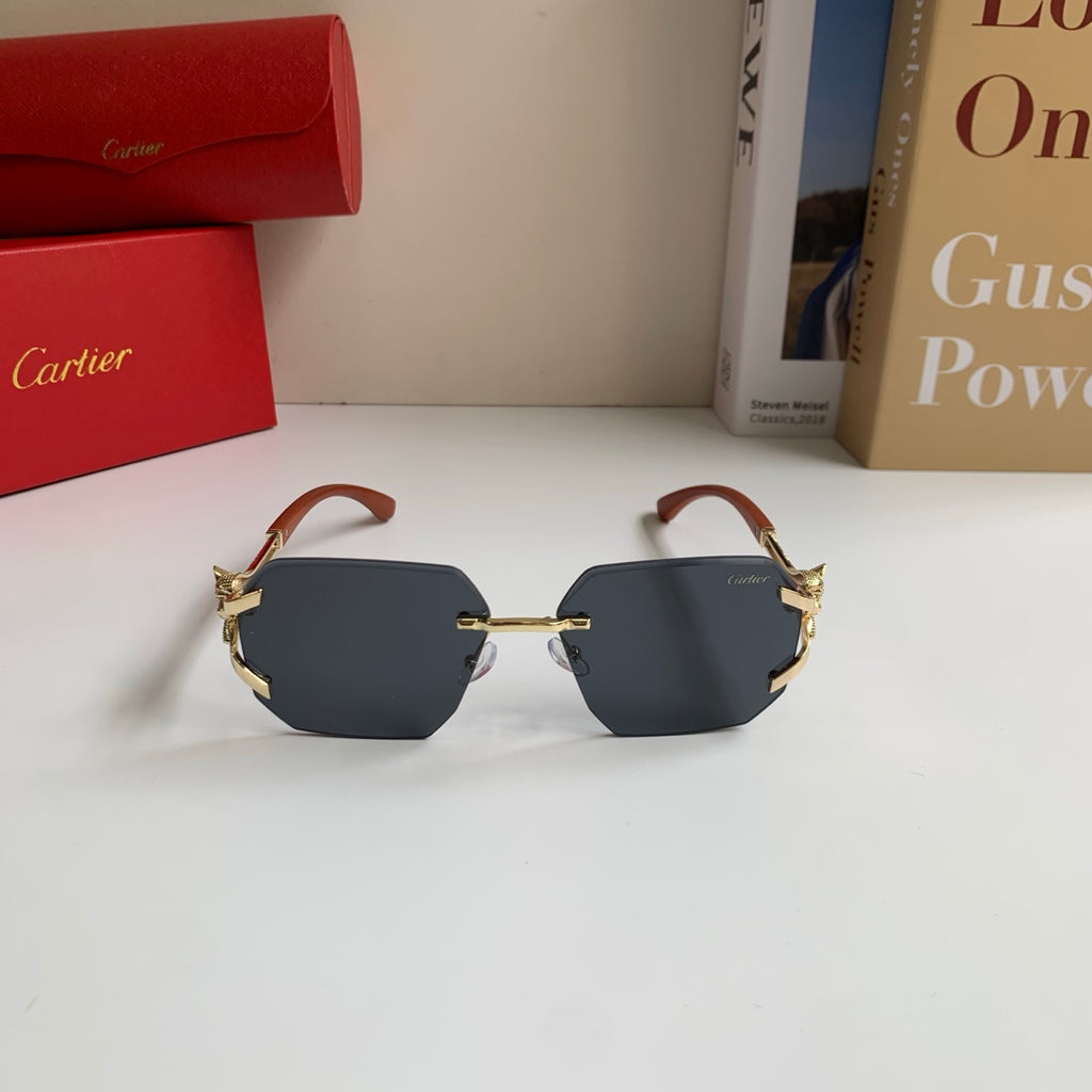 Cartier Metal Fashion Silver Lens Sunglasses for Men & Women - 465778 - detail image 3