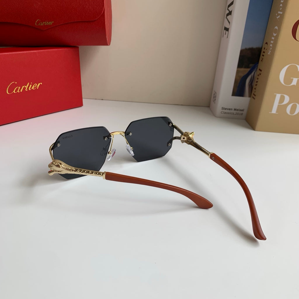 Cartier Metal Fashion Silver Lens Sunglasses for Men & Women - 132554 - detail image 7