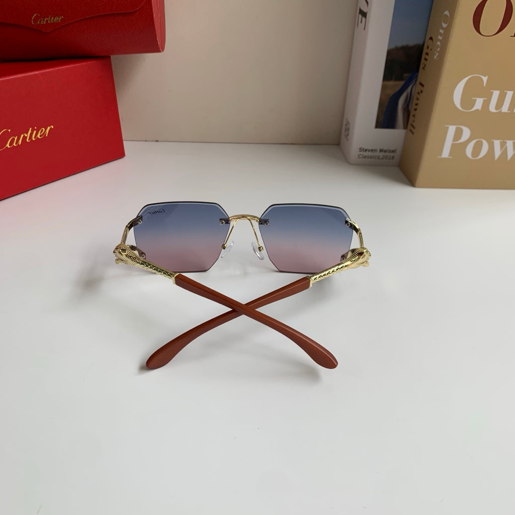 Cartier Metal Fashion Silver Lens Sunglasses for Men & Women - 382766 - detail image 8