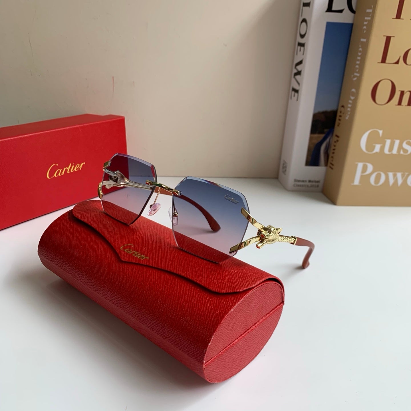 Cartier Metal Fashion Silver Lens Sunglasses for Men & Women - 382766 - detail image 3