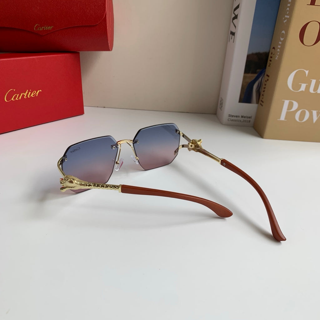 Cartier Metal Fashion Silver Lens Sunglasses for Men & Women - 132555 - detail image 7