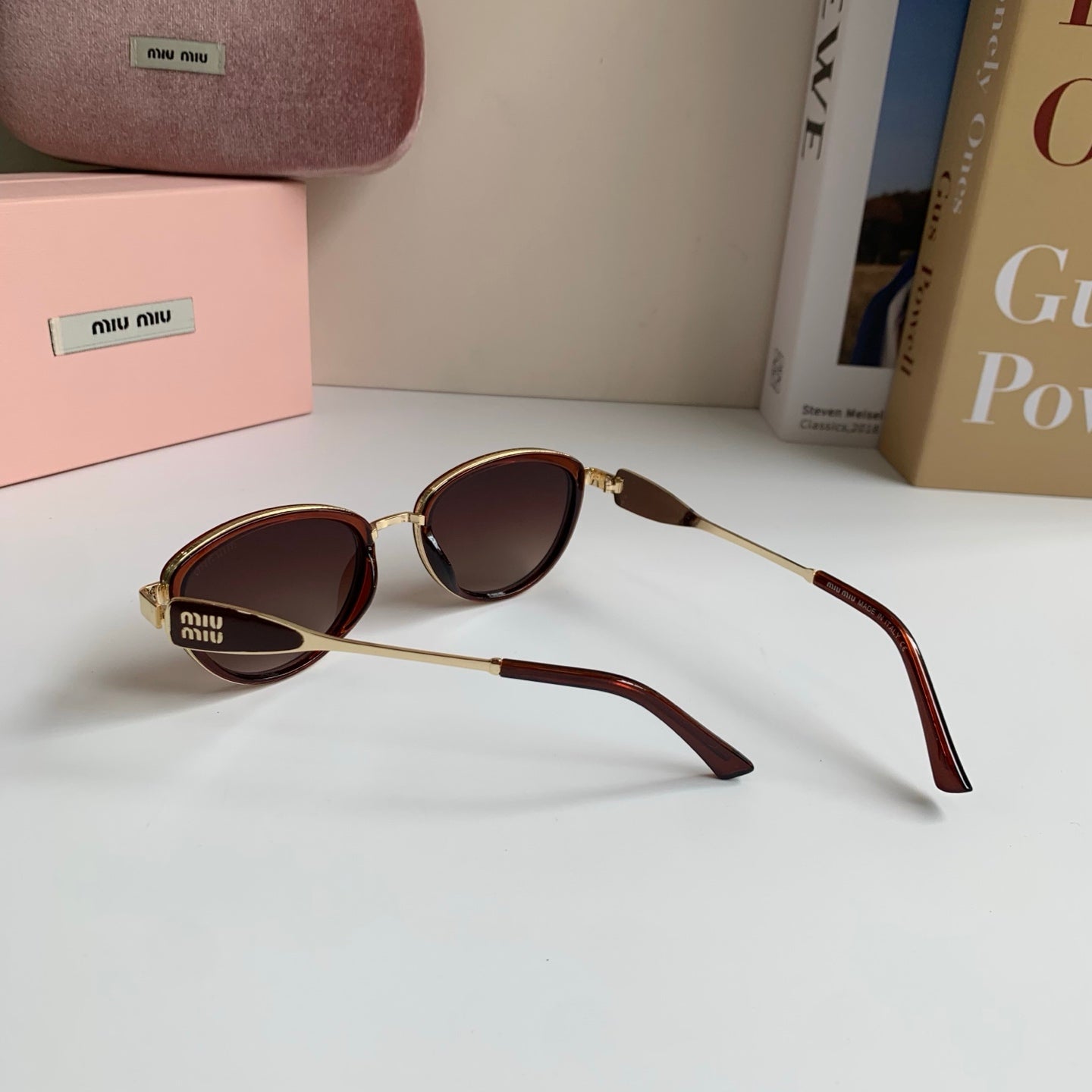 Miu Miu Metal Round Red Lens Sunglasses for Men & Women - 132606 - detail image 9