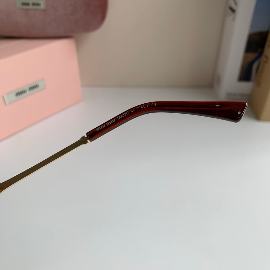Miu Miu Metal Round Red Lens Sunglasses for Men & Women - 132606 - detail image 6