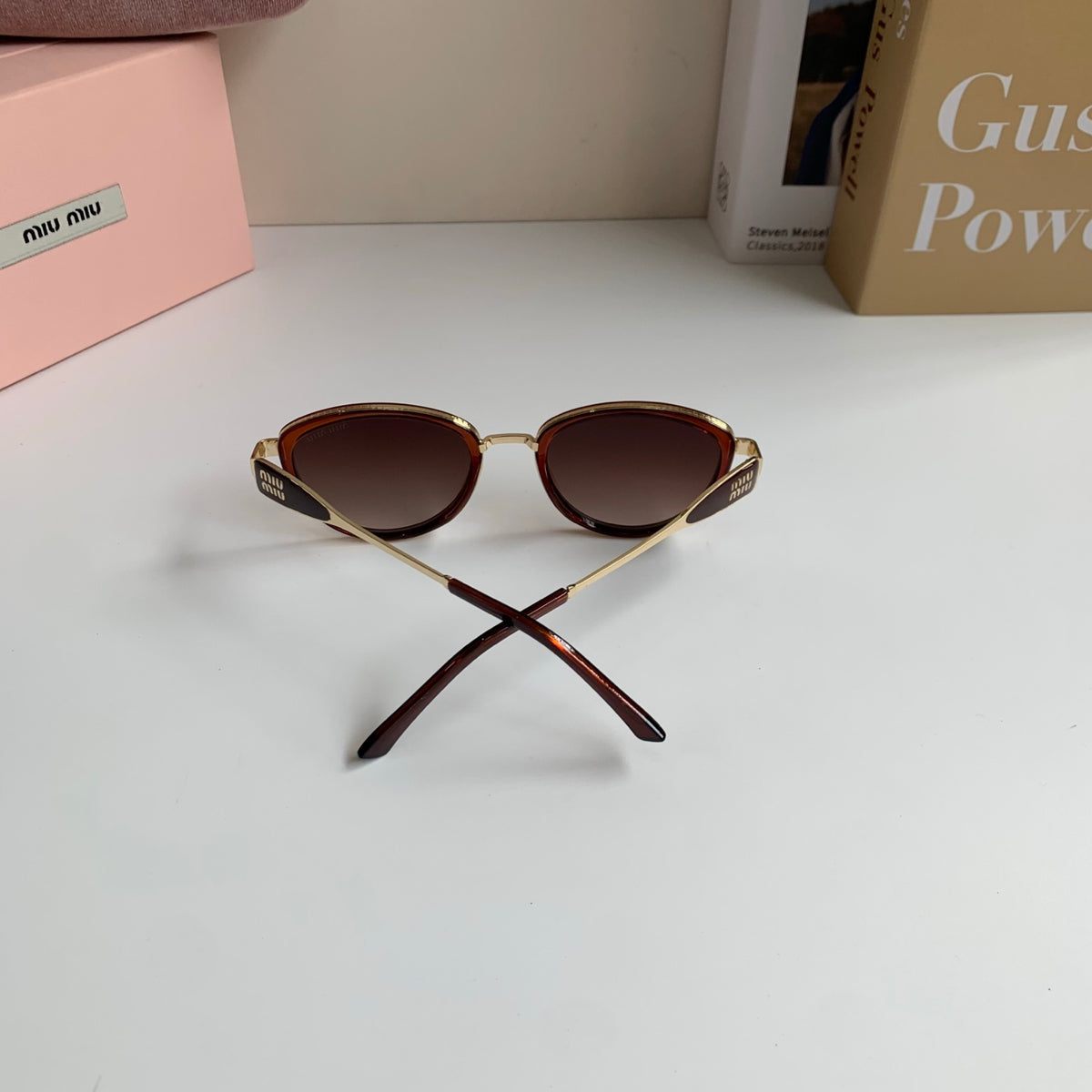 Miu Miu Metal Round Red Lens Sunglasses for Men & Women - 132606 - detail image 8