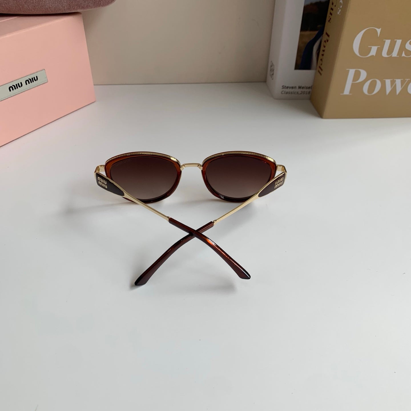 Miu Miu Metal Round Red Lens Sunglasses for Men & Women - 132606 - detail image 8