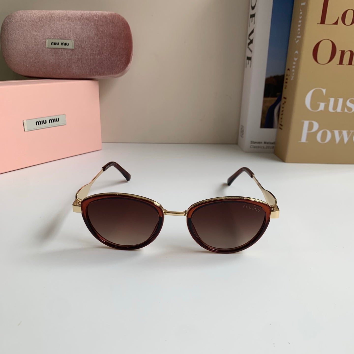 Miu Miu Metal Round Red Lens Sunglasses for Men & Women - 132606 - detail image 5