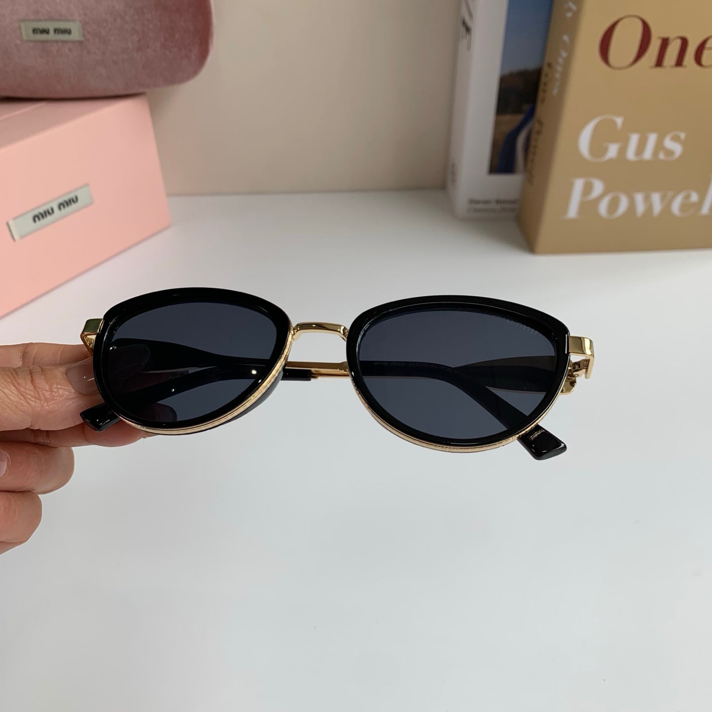 Miu Miu Metal Round Silver Lens Sunglasses for Men & Women - 132607 - detail image 3