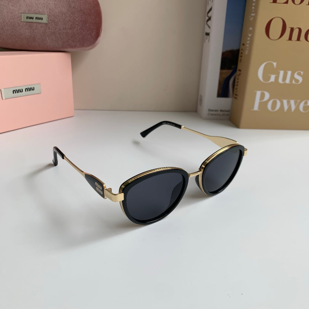 Miu Miu Metal Round Silver Lens Sunglasses for Men & Women - 132607
