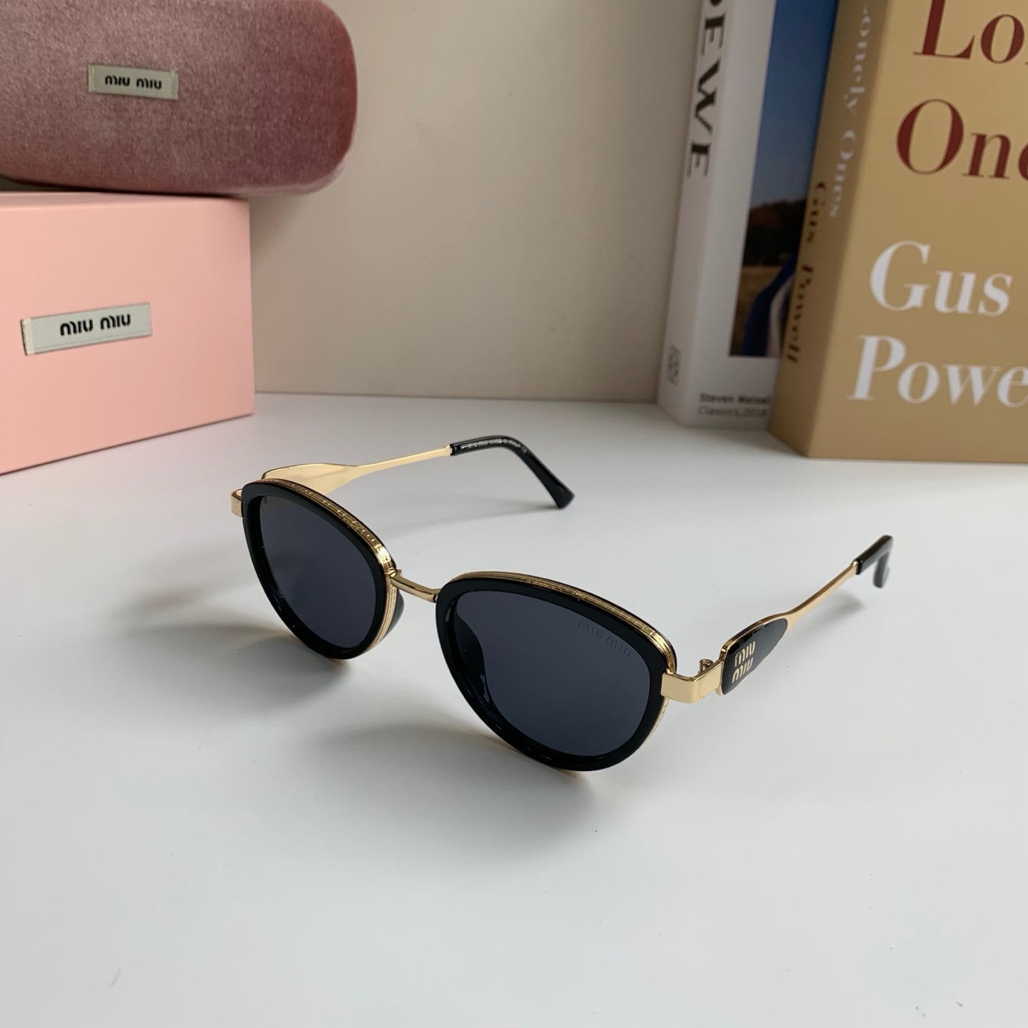 Miu Miu Metal Round Silver Lens Sunglasses for Men & Women - 132607 - detail image 2