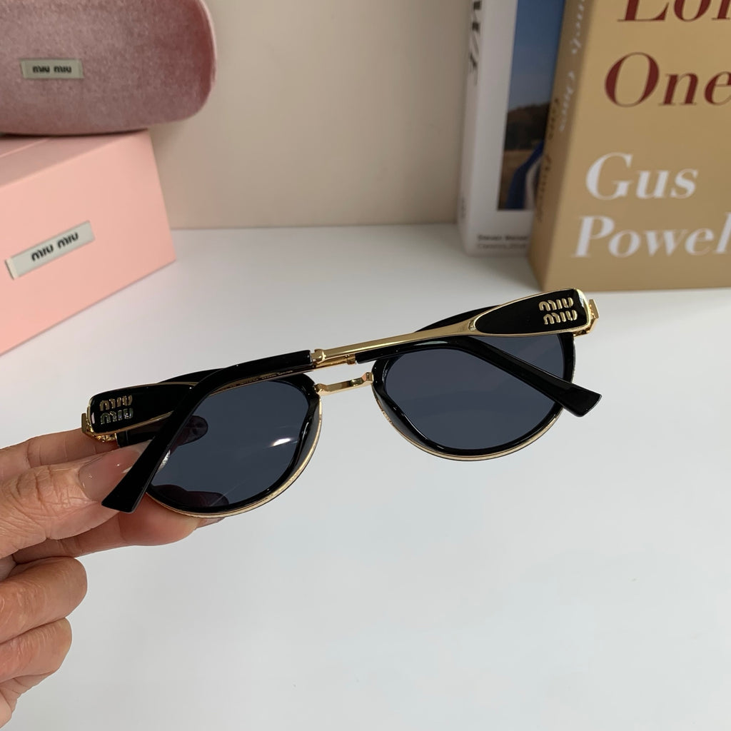 Miu Miu Metal Round Silver Lens Sunglasses for Men & Women - 132607 - detail image 7