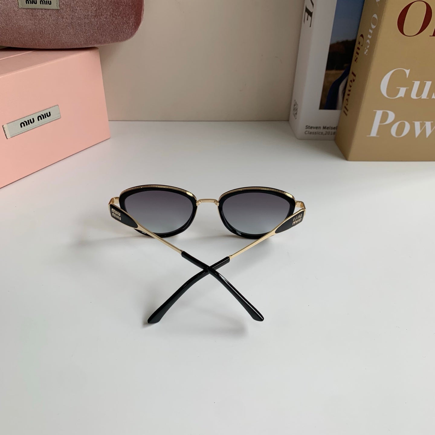 Miu Miu Metal Round Silver Lens Sunglasses for Men & Women - 132608 - detail image 7