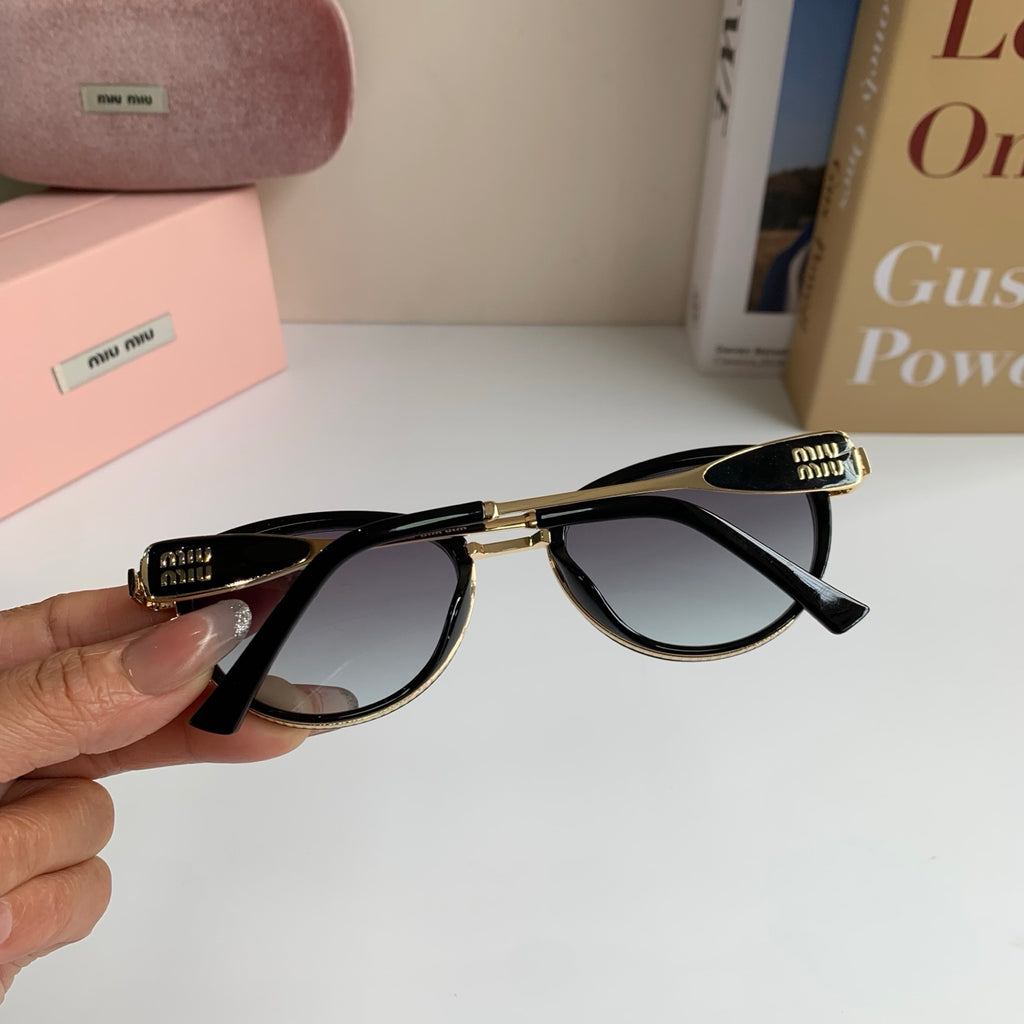 Miu Miu Metal Round Silver Lens Sunglasses for Men & Women - 132608 - detail image 9