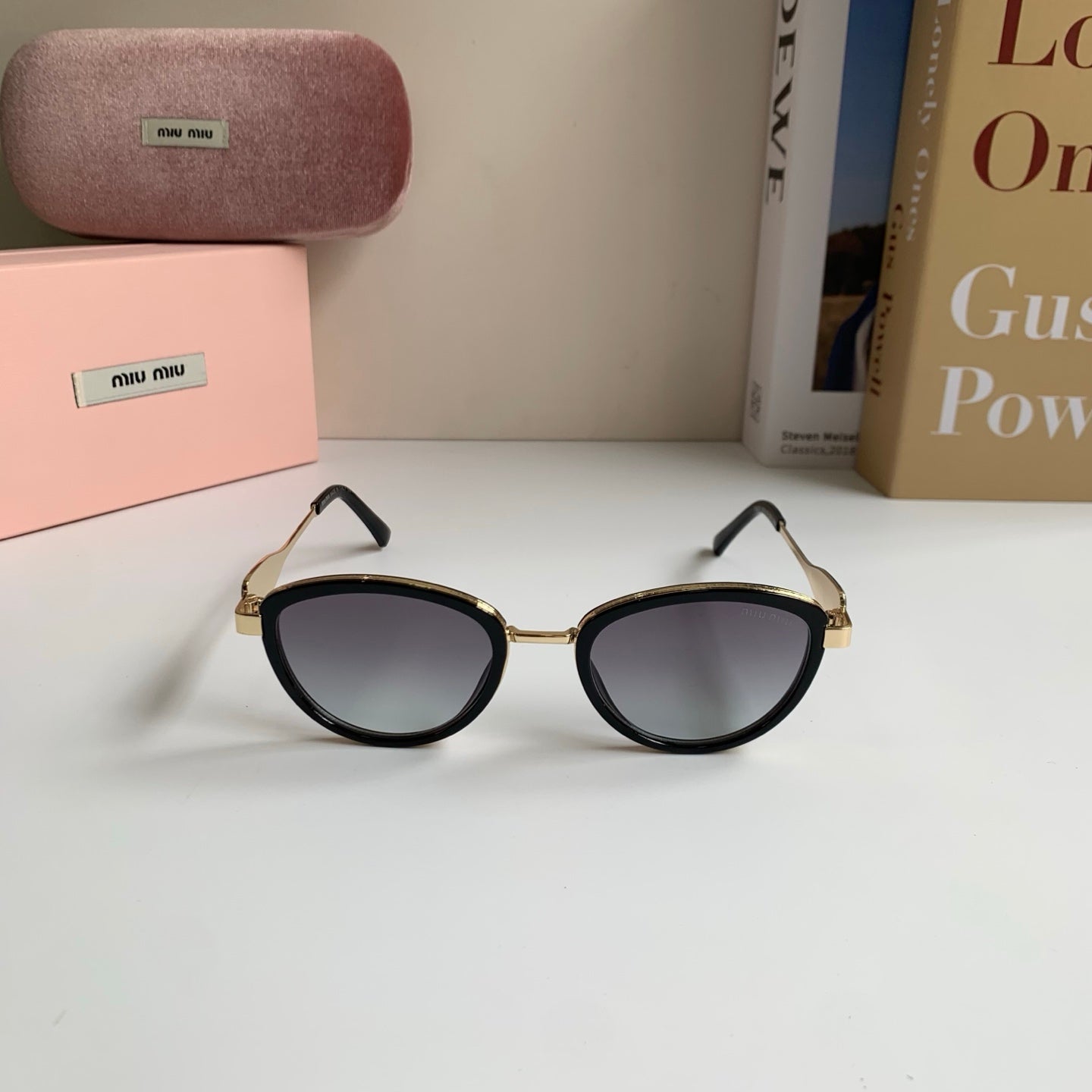 Miu Miu Metal Round Silver Lens Sunglasses for Men & Women - 132608 - detail image 4