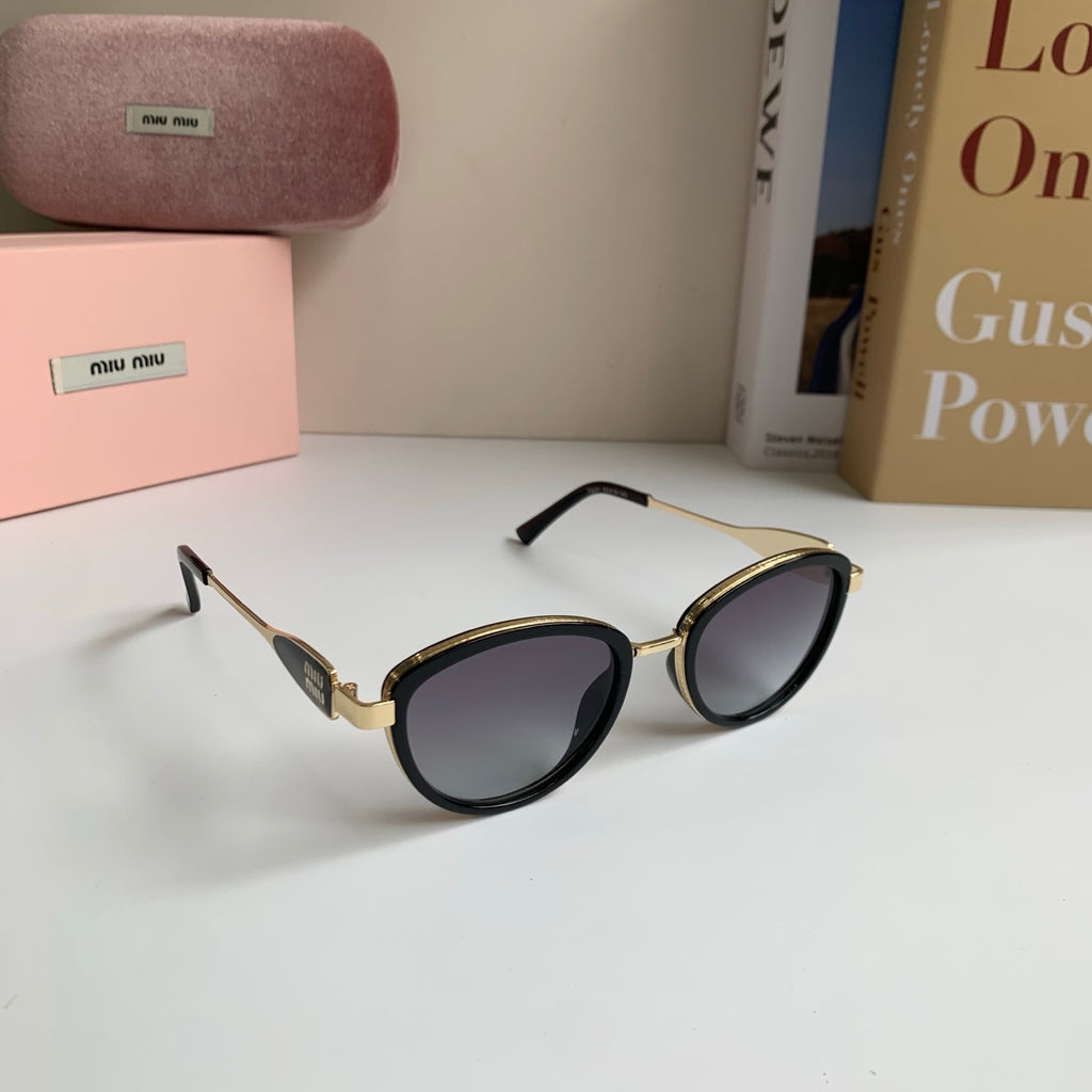 Miu Miu Metal Round Silver Lens Sunglasses for Men & Women - 132608