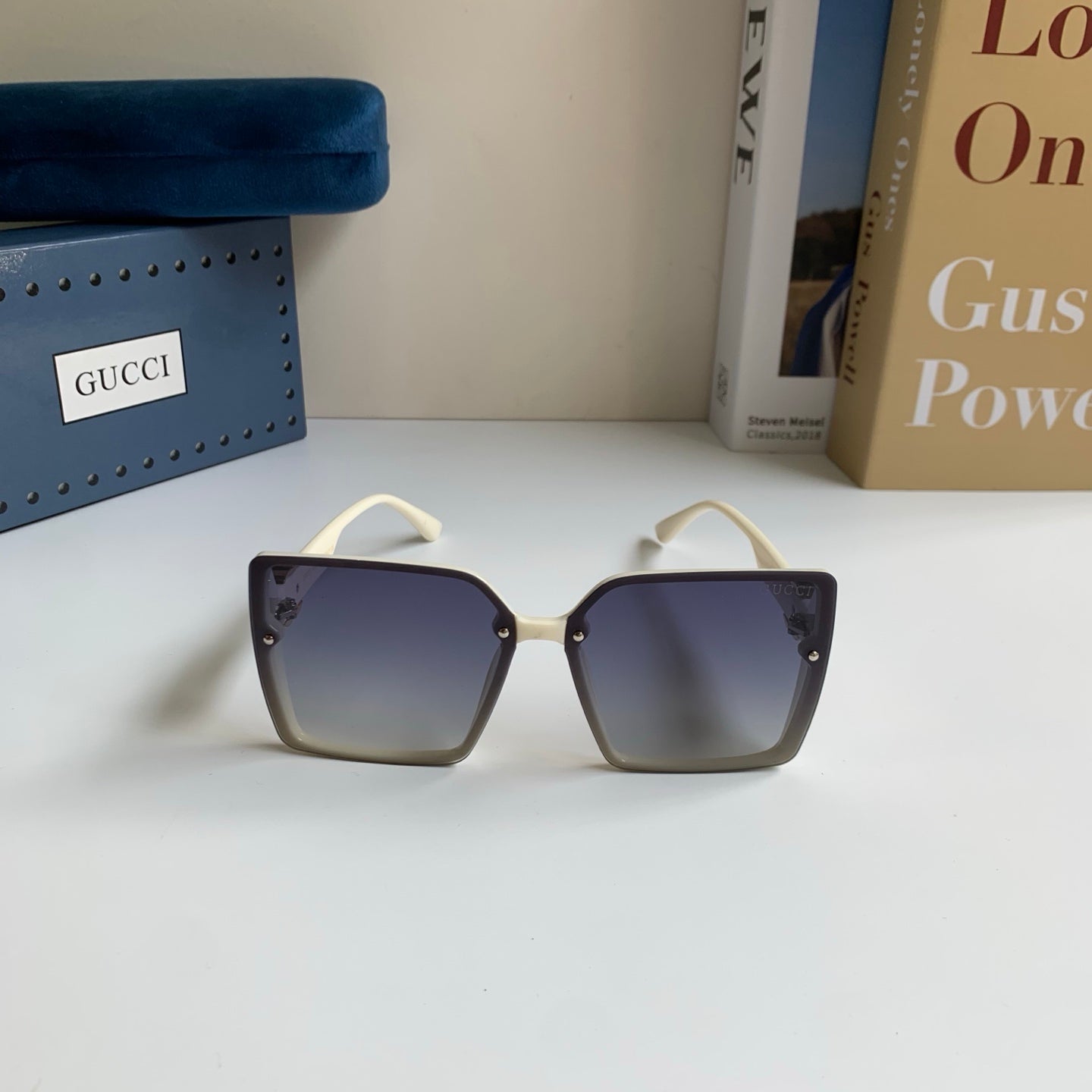 Gucci Metal Square Silver Lens Sunglasses for Men & Women - 382142 - detail image 3