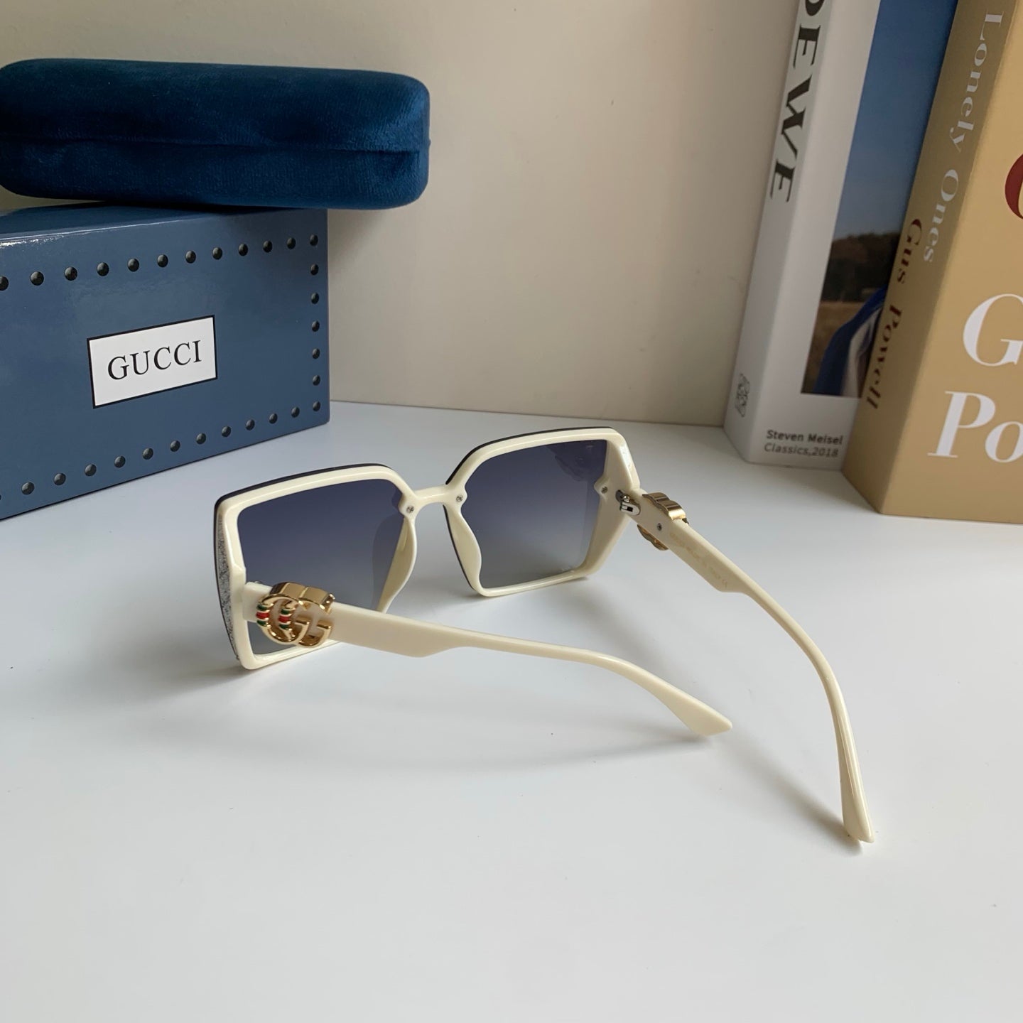 Gucci Metal Square Silver Lens Sunglasses for Men & Women - 464839 - detail image 6