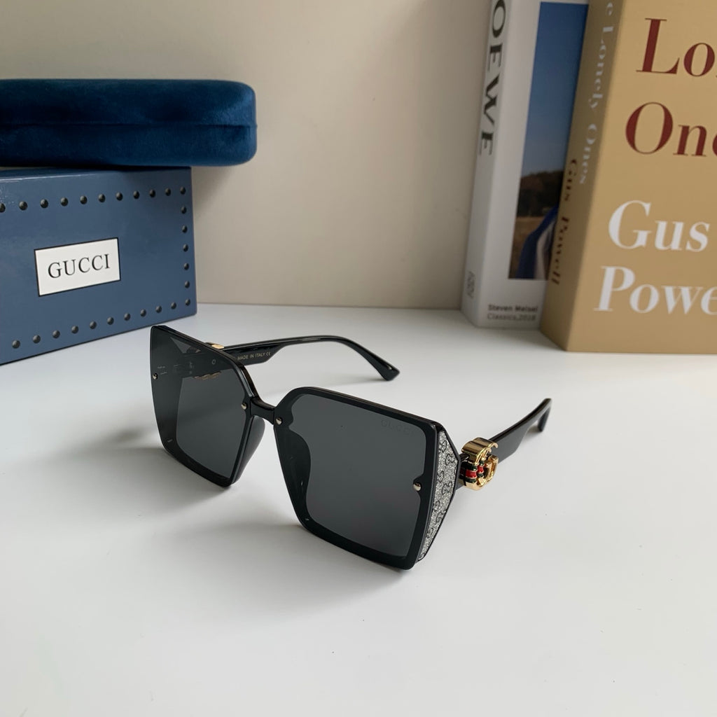 Gucci Metal Square Black Lens Sunglasses for Men & Women - 382143 - detail image 2