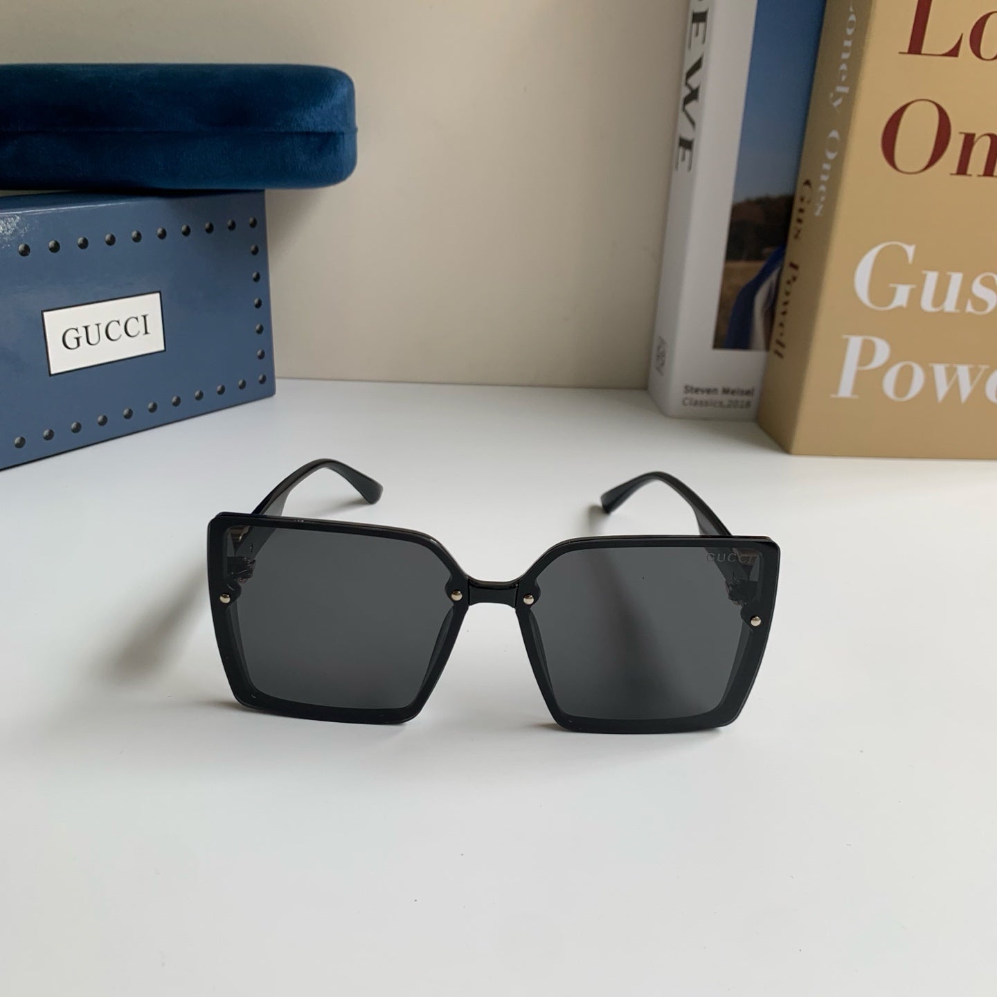 Gucci Metal Square Black Lens Sunglasses for Men & Women - 464840 - detail image 3