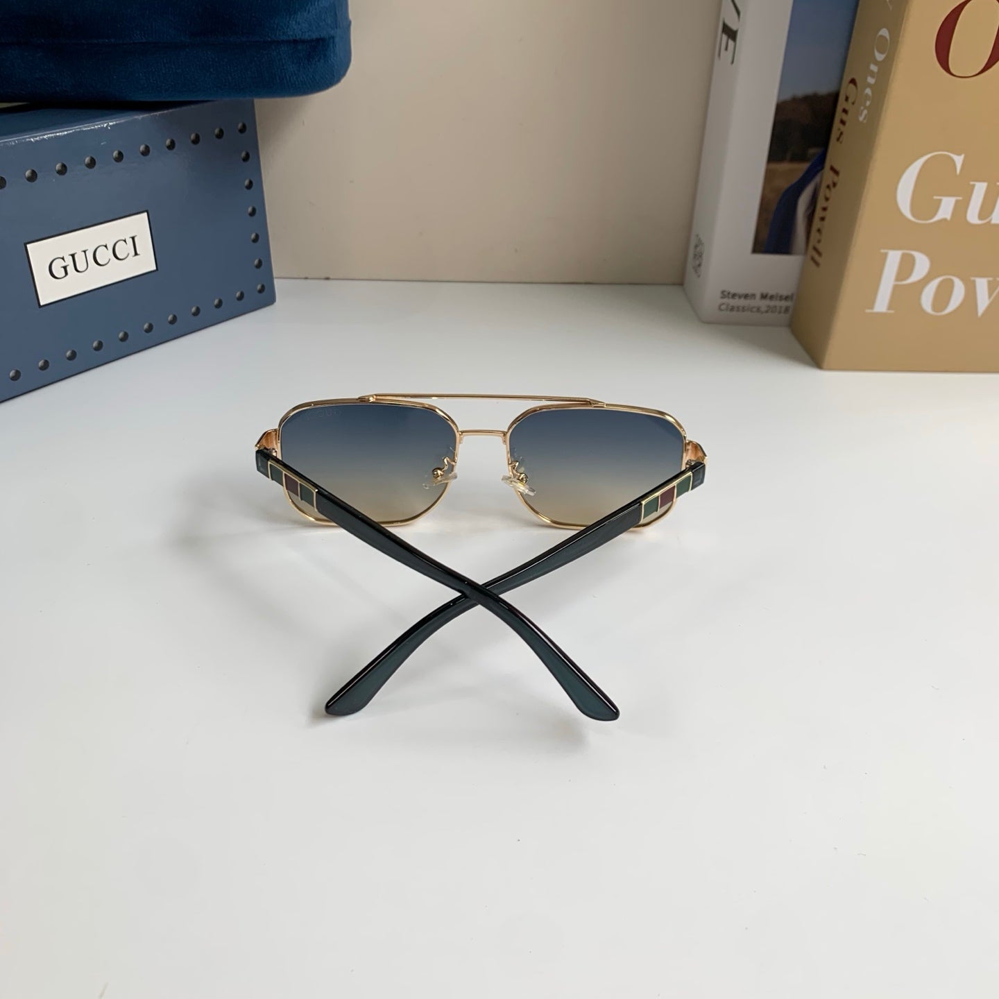 Gucci Metal Square Silver Lens Sunglasses for Men & Women - 398422 - detail image 8