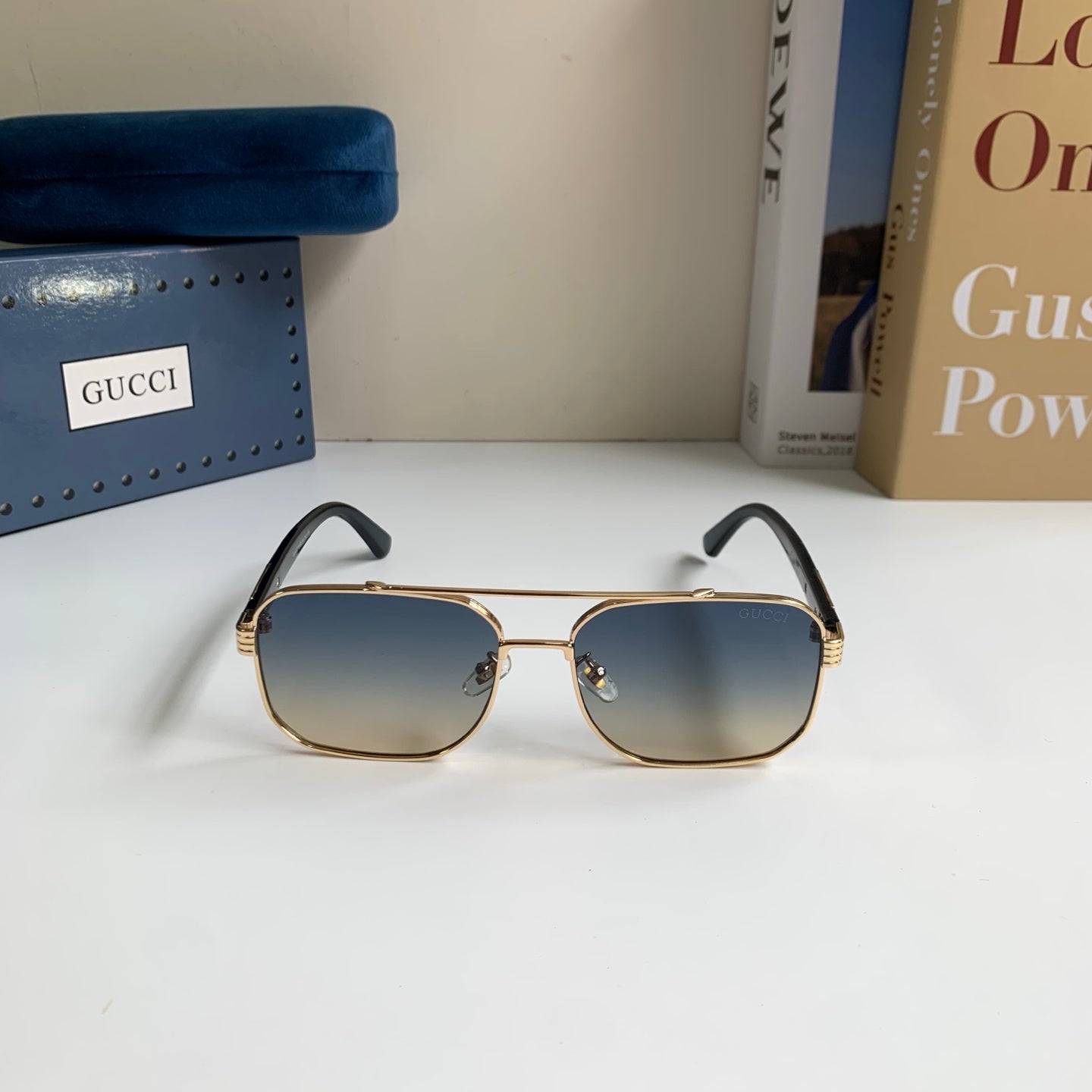 Gucci Metal Square Silver Lens Sunglasses for Men & Women - 398422 - detail image 3