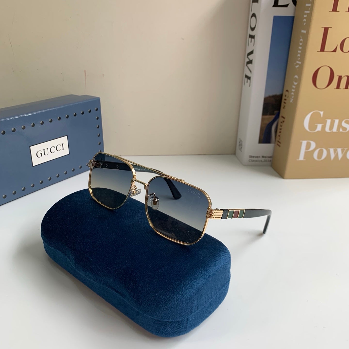 Gucci Metal Square Silver Lens Sunglasses for Men & Women - 398422 - detail image 4