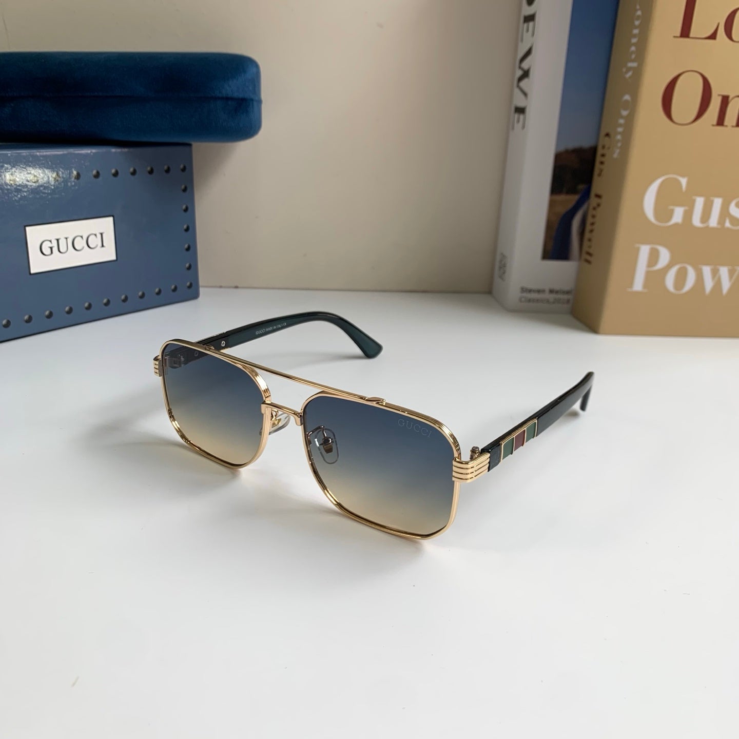 Gucci Metal Square Silver Lens Sunglasses for Men & Women - 398422 - detail image 2