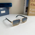 Gucci Metal Square Silver Lens Sunglasses for Men & Women - 398422