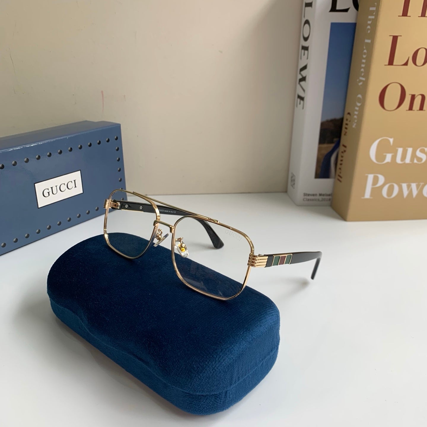 Gucci Metal Square Silver Lens Sunglasses for Men & Women - 398423 - detail image 4