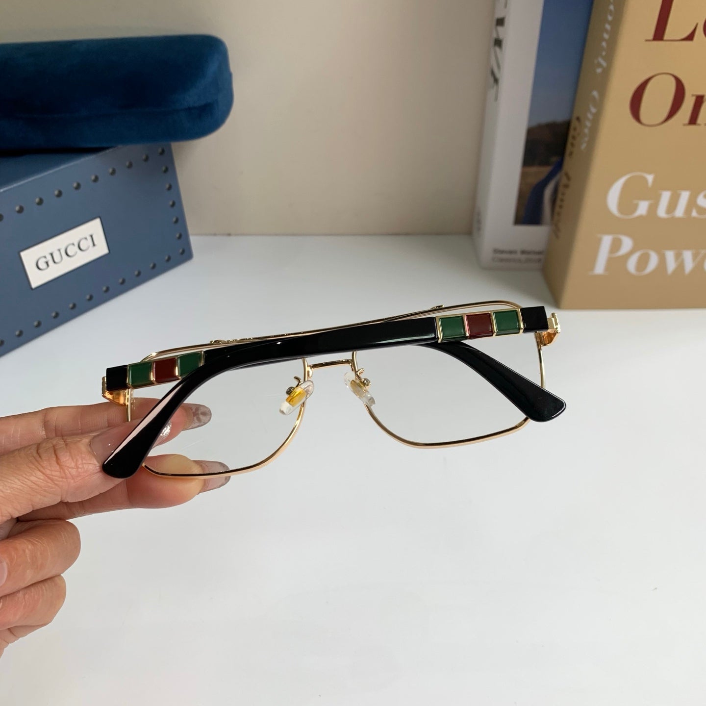 Gucci Metal Square Silver Lens Sunglasses for Men & Women - 398423 - detail image 6