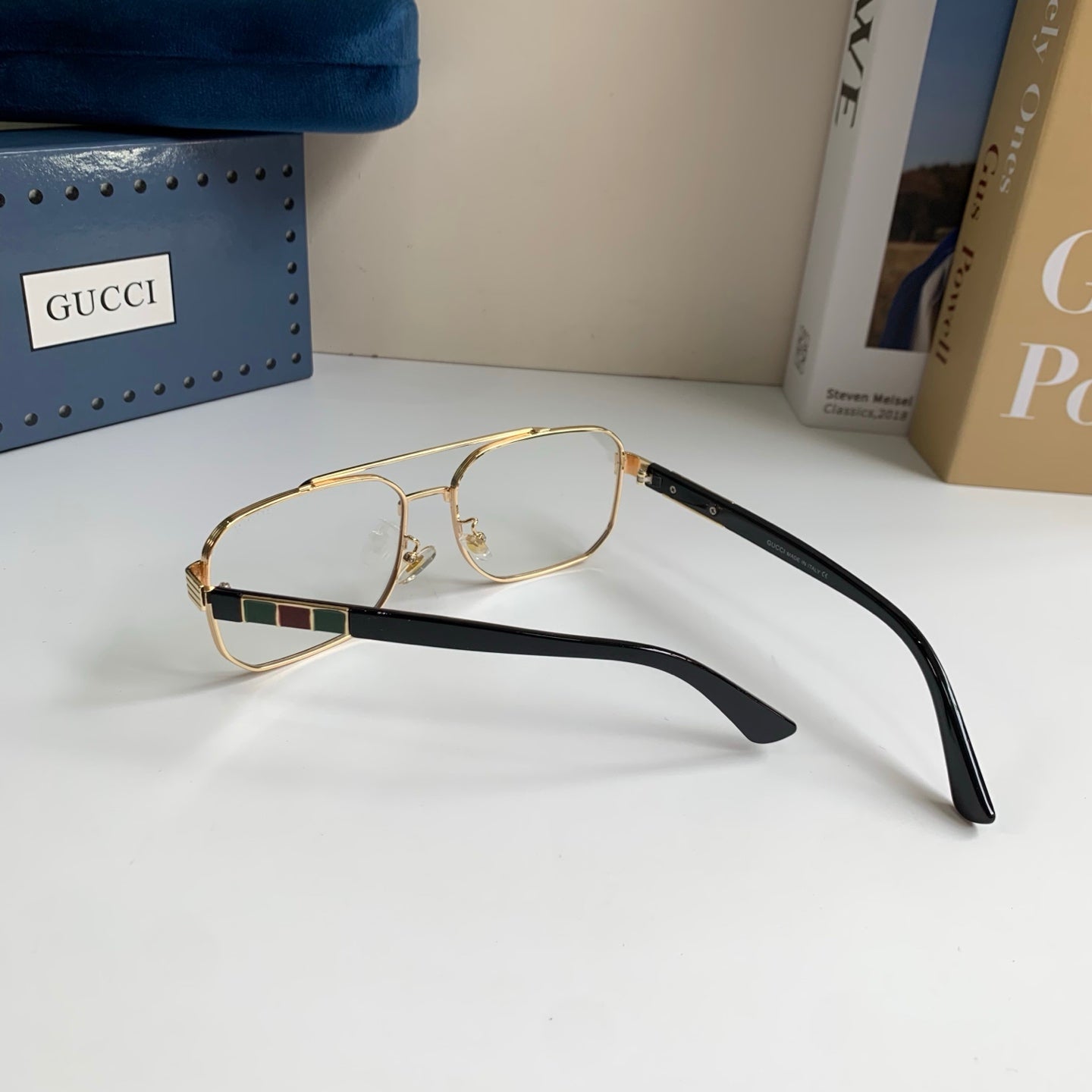 Gucci Metal Square Silver Lens Sunglasses for Men & Women - 398423 - detail image 9